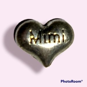 Silver Mimi Heart Floating Charm